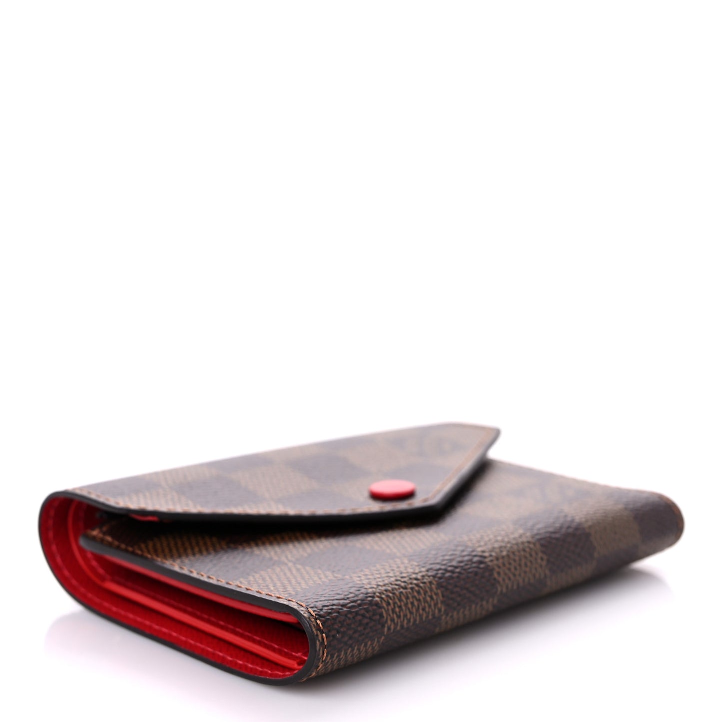 Damier Ebene Victorine Wallet Red