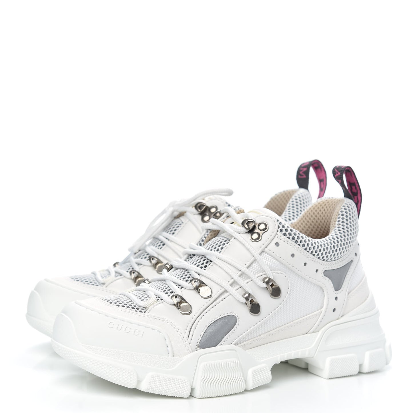 X SEGA Mesh Calfskin Suede Womens Flashtrek Sneakers 37 Great White