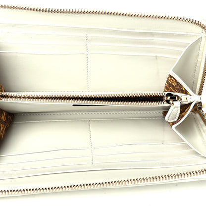 Versace Nappa Barocco Zip Around Wallet White 4 of 6