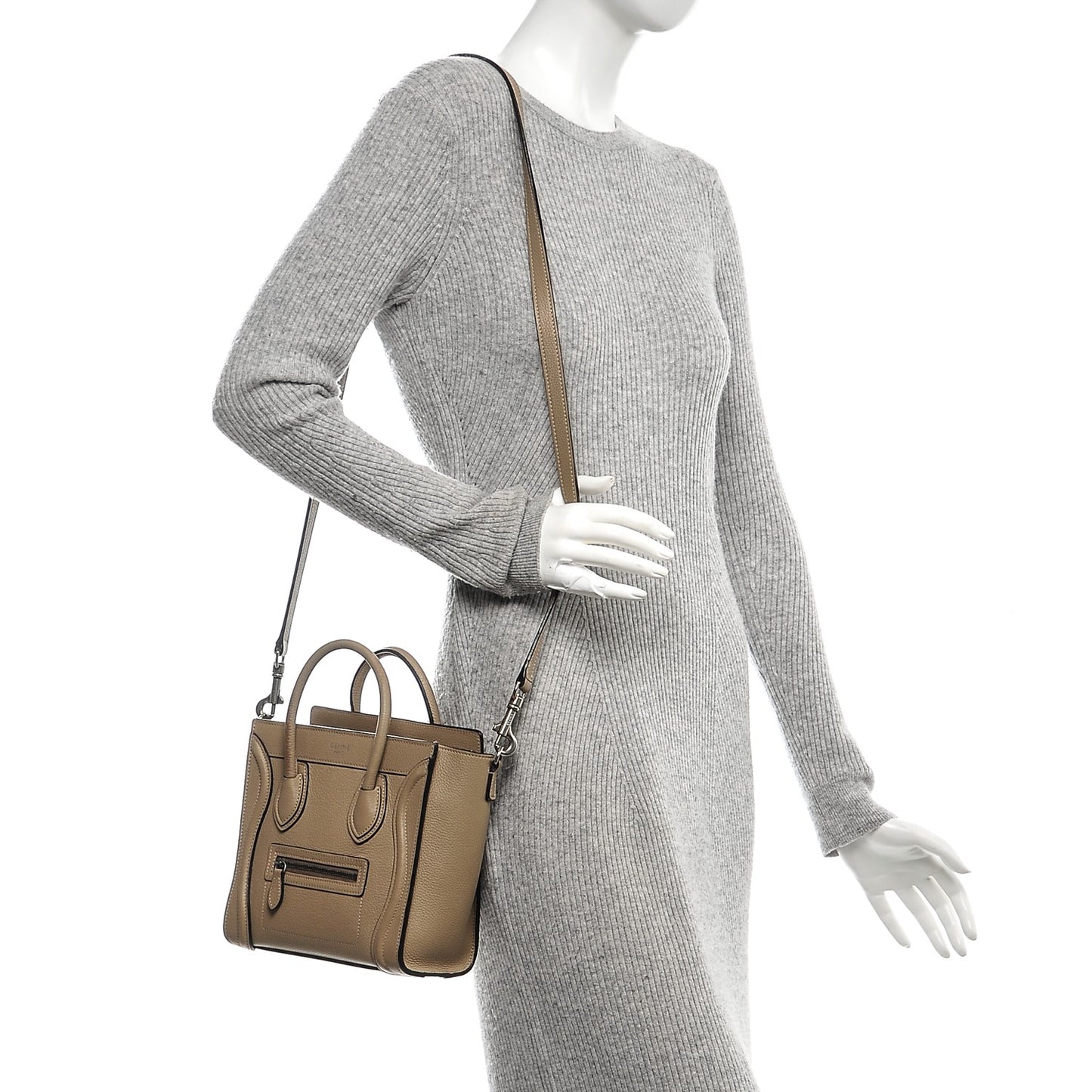 Drummed Calfskin Nano Luggage Dune
