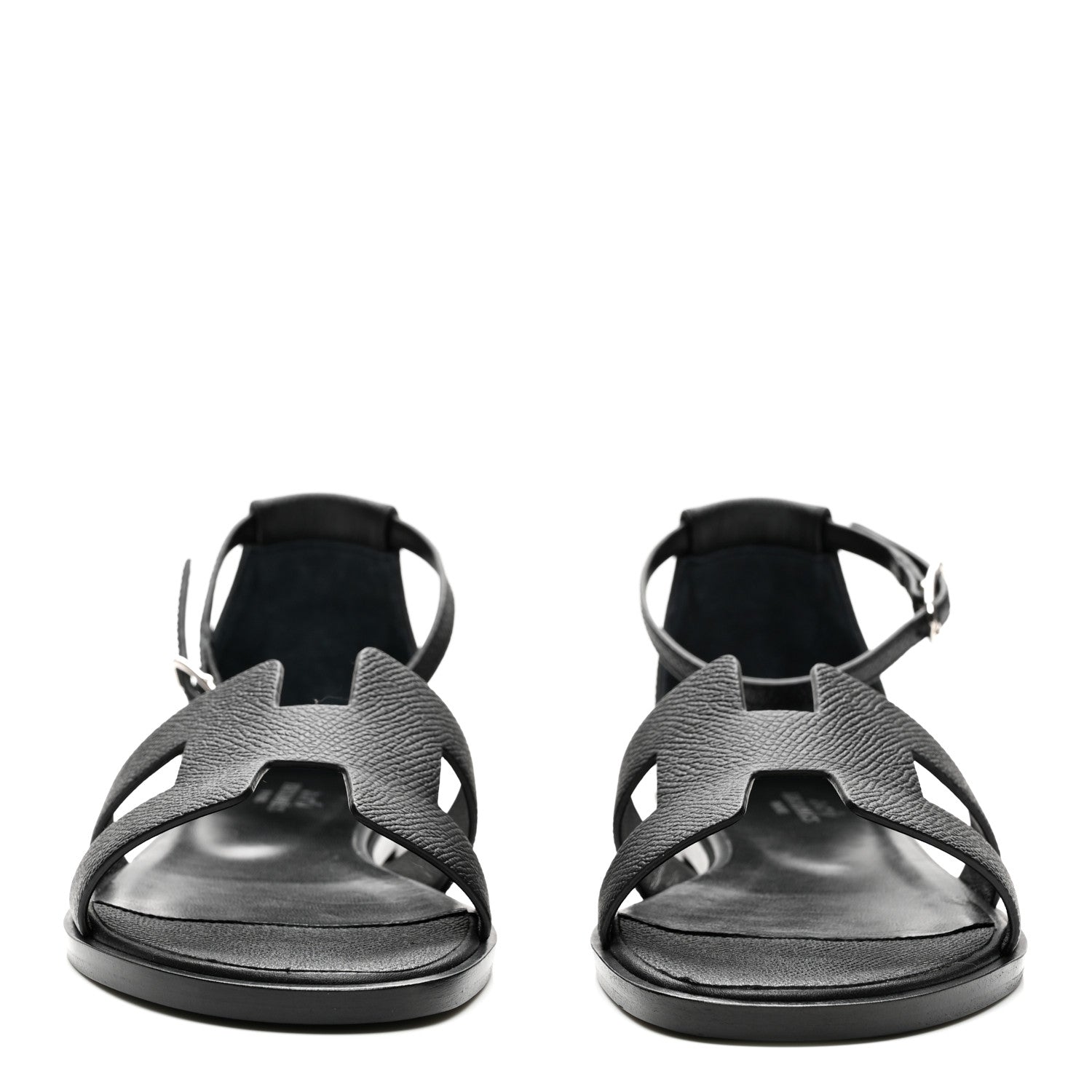 Hermes Epsom Santorini Sandals 36 Black 3 of 10