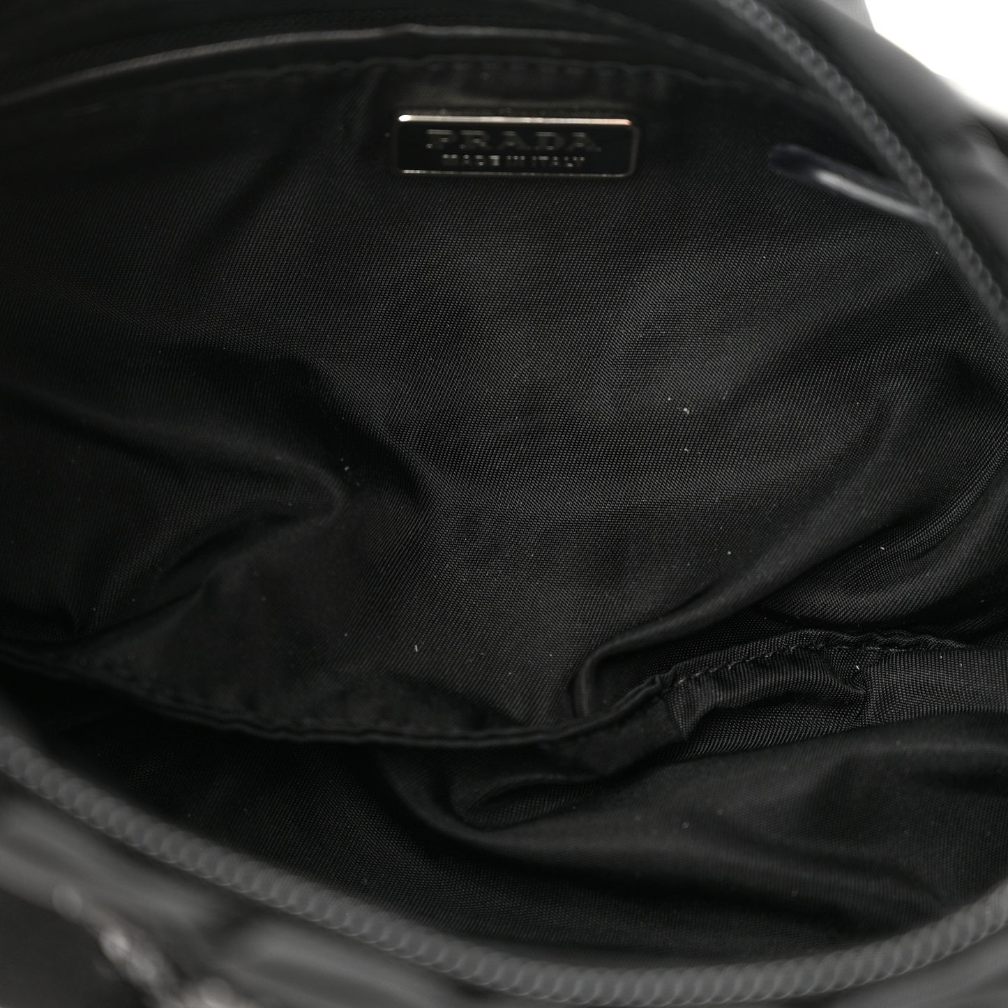 Tessuto Nylon Beaded Bag Black