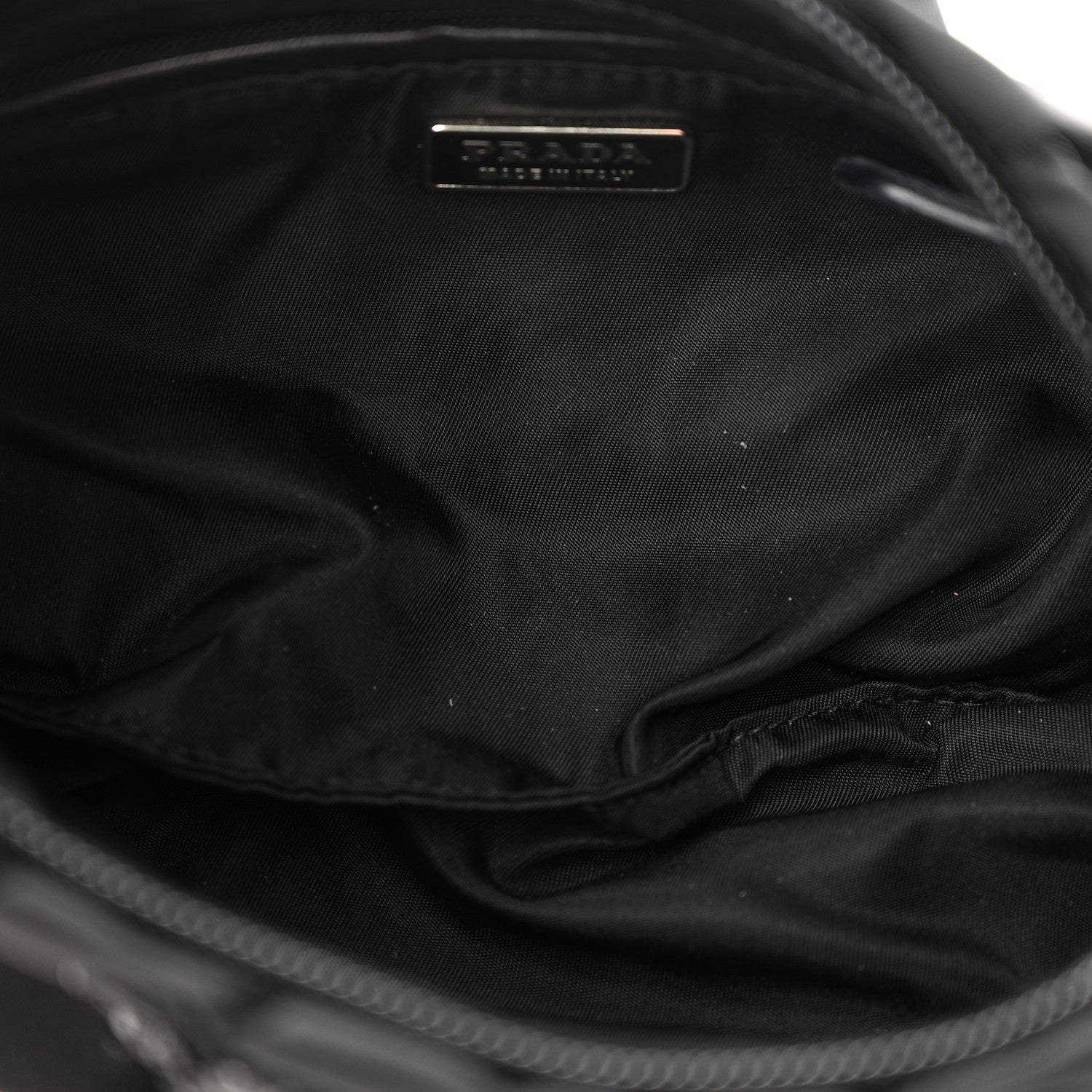 Prada Tessuto Nylon Beaded Bag Black 7 of 10