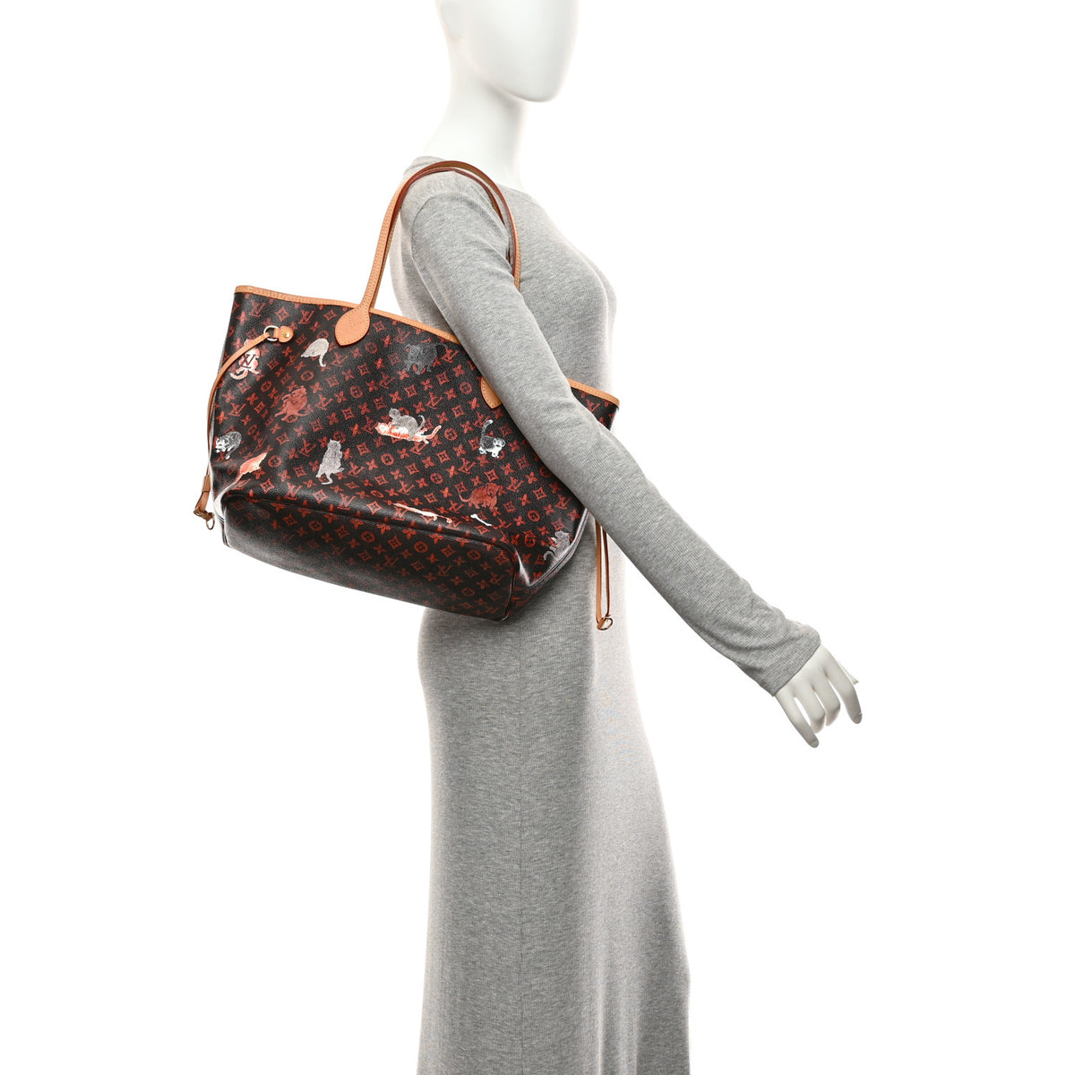 Louis Vuitton Catogram Neverfull MM Marron 2 of 10