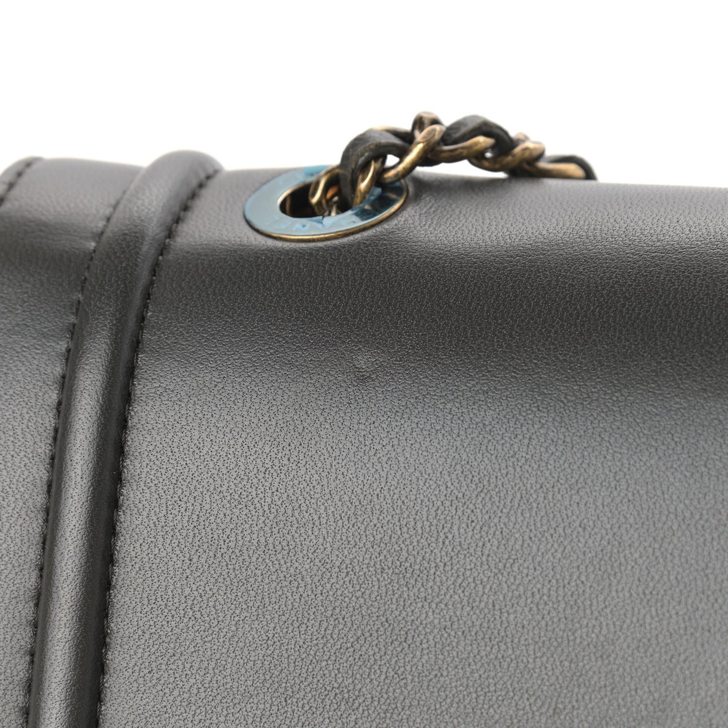 Lambskin CC Antico Flap Dark Khaki