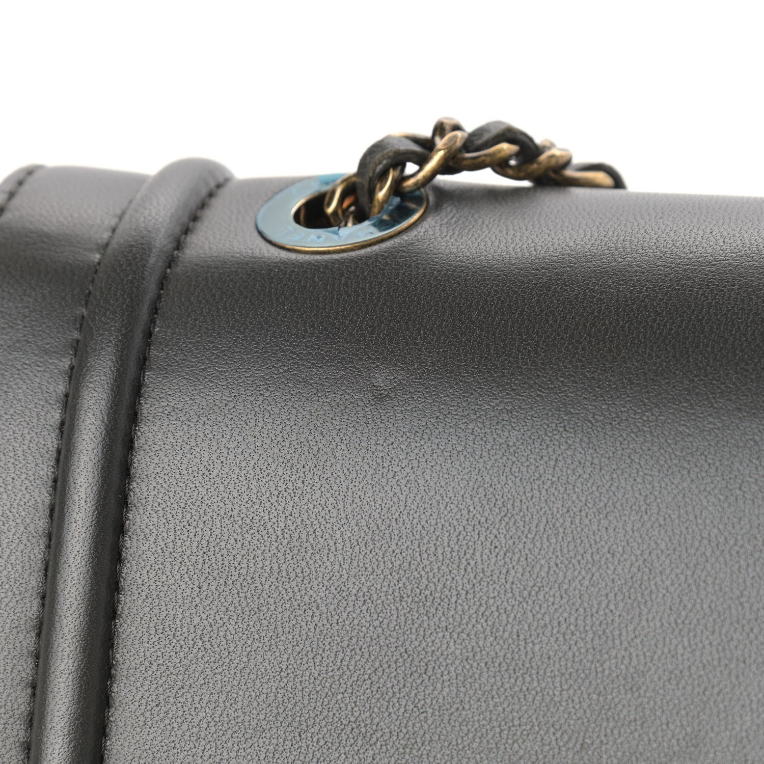 Chanel Lambskin CC Antico Flap Dark Khaki 9 of 11