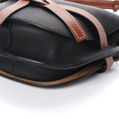 Loewe Grained Calfskin Small Gate Crossbody Bag Pecan Black 9 of 9