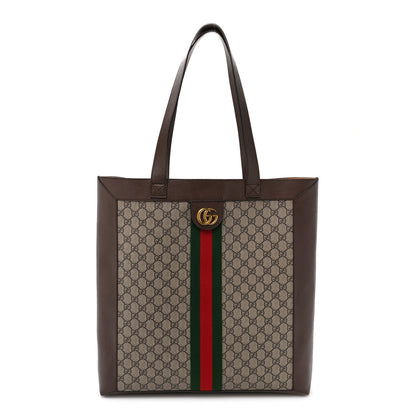Gucci GG Supreme Monogram Web Large Ophidia Vertical Shopping Tote Brown 3 of 13