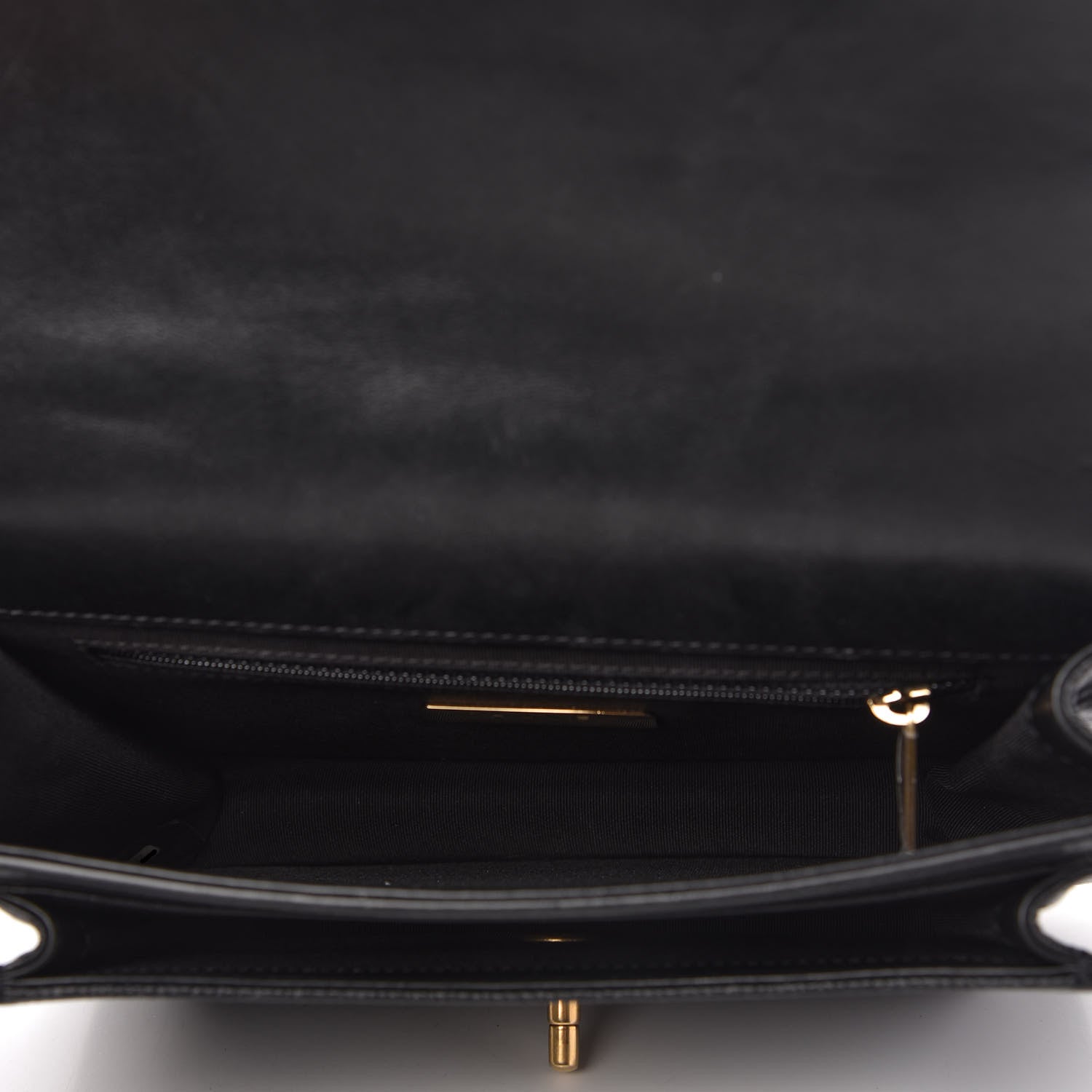 Chanel Calfskin Caviar Quilted Chain Handle Flap Black 5 of 10