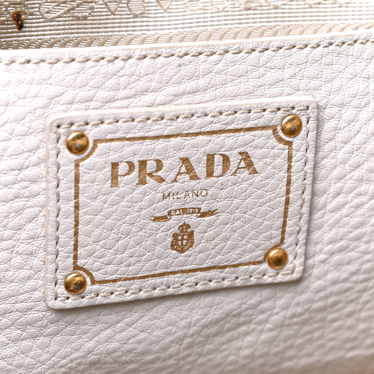 Prada Vitello Daino Top Handle Tote White 6 of 18