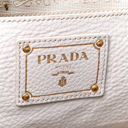 Prada Vitello Daino Top Handle Tote White 6 of 18