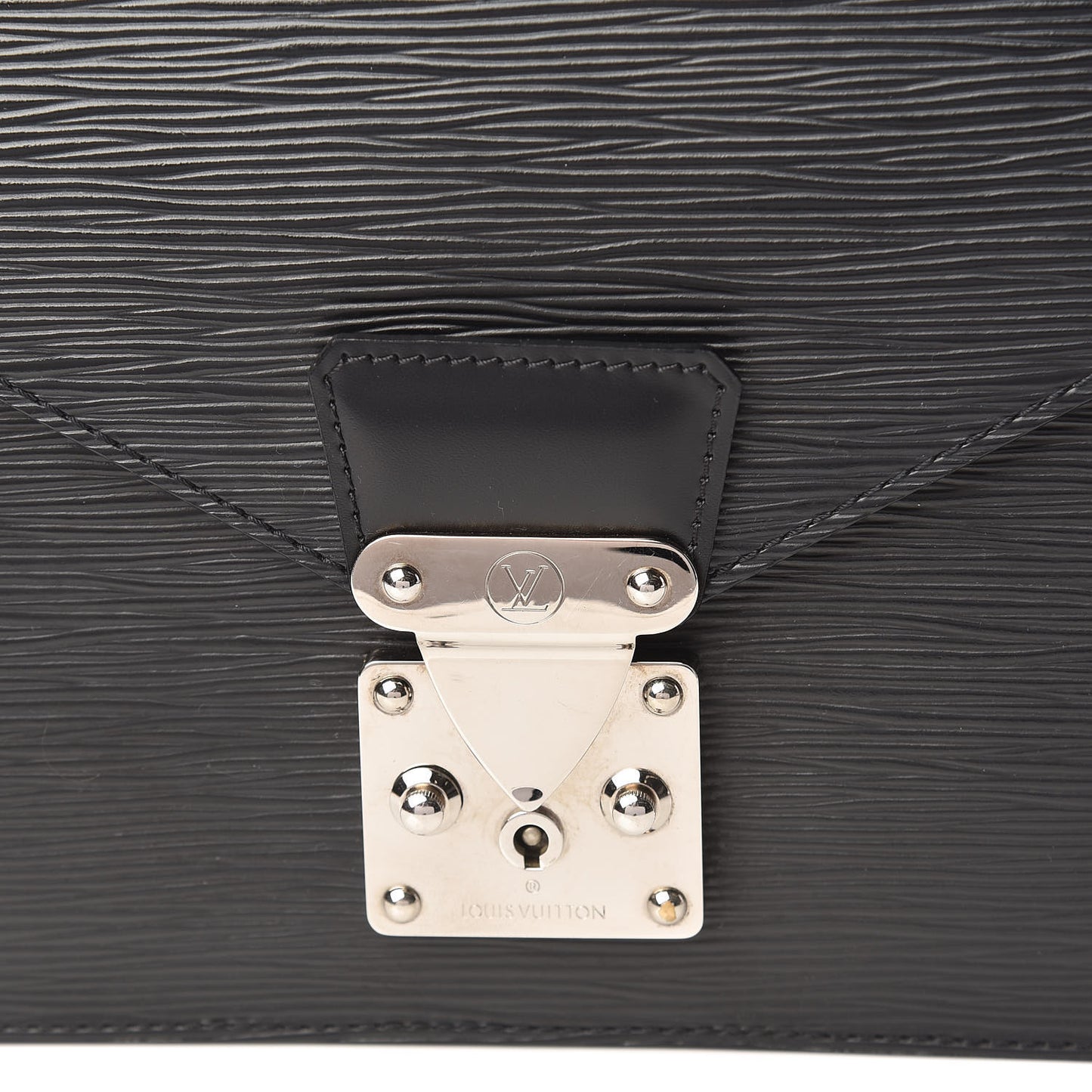 Epi Pochette Sellier Dragonne Clutch Black