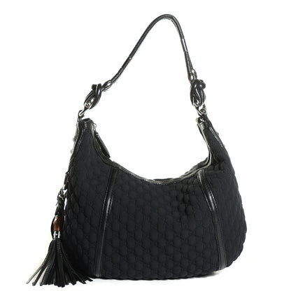 Gucci Guccissima Neoprene Medium Techno Horsebit Hobo Black 2 of 18