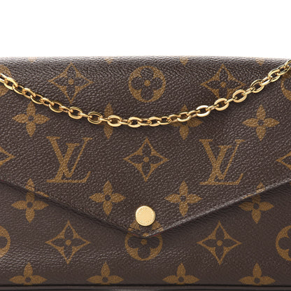Louis Vuitton Monogram Pochette Felicie Chain Wallet Fuchsia 14 of 14