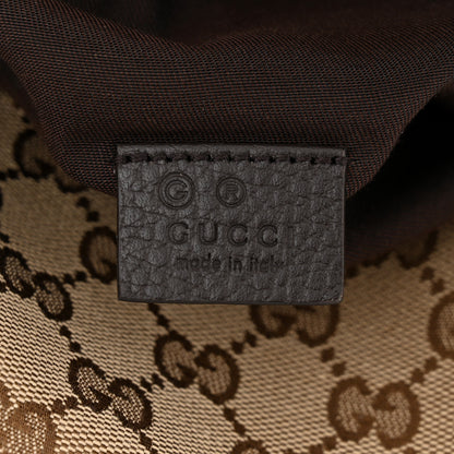 Gucci Monogram Dollar Calfskin Waist Pouch Beige Ebony Testa di Moro Marrone Scuro 6 of 10