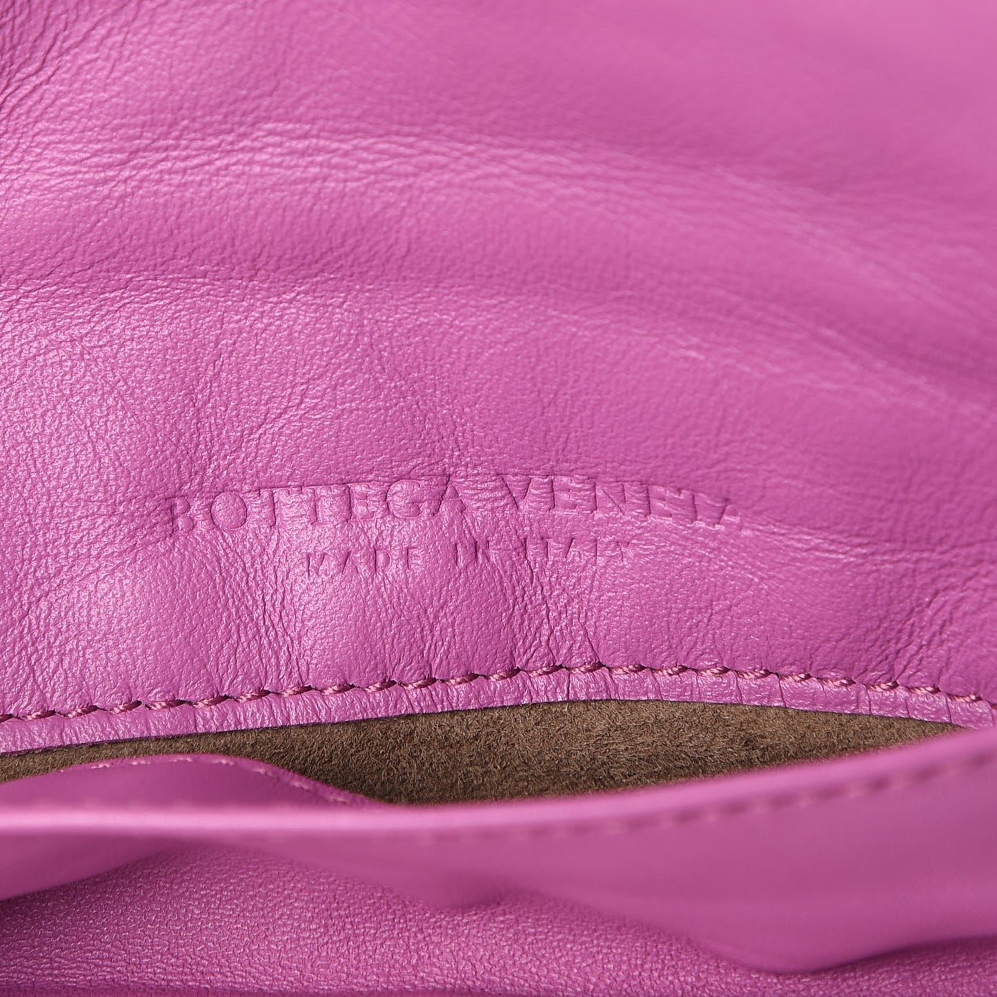 Nappa Intrecciato Mini Chain Messenger Peony