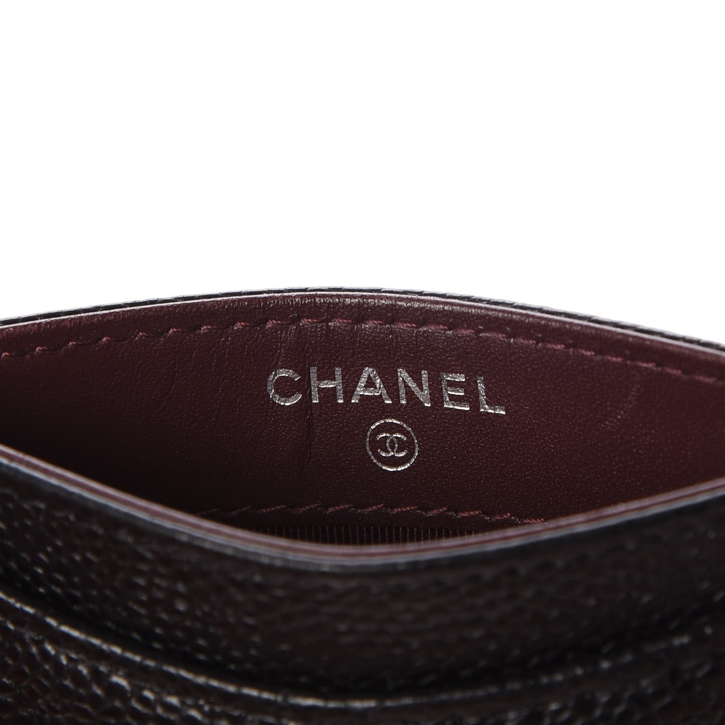 Caviar Quilted Card Holder Black