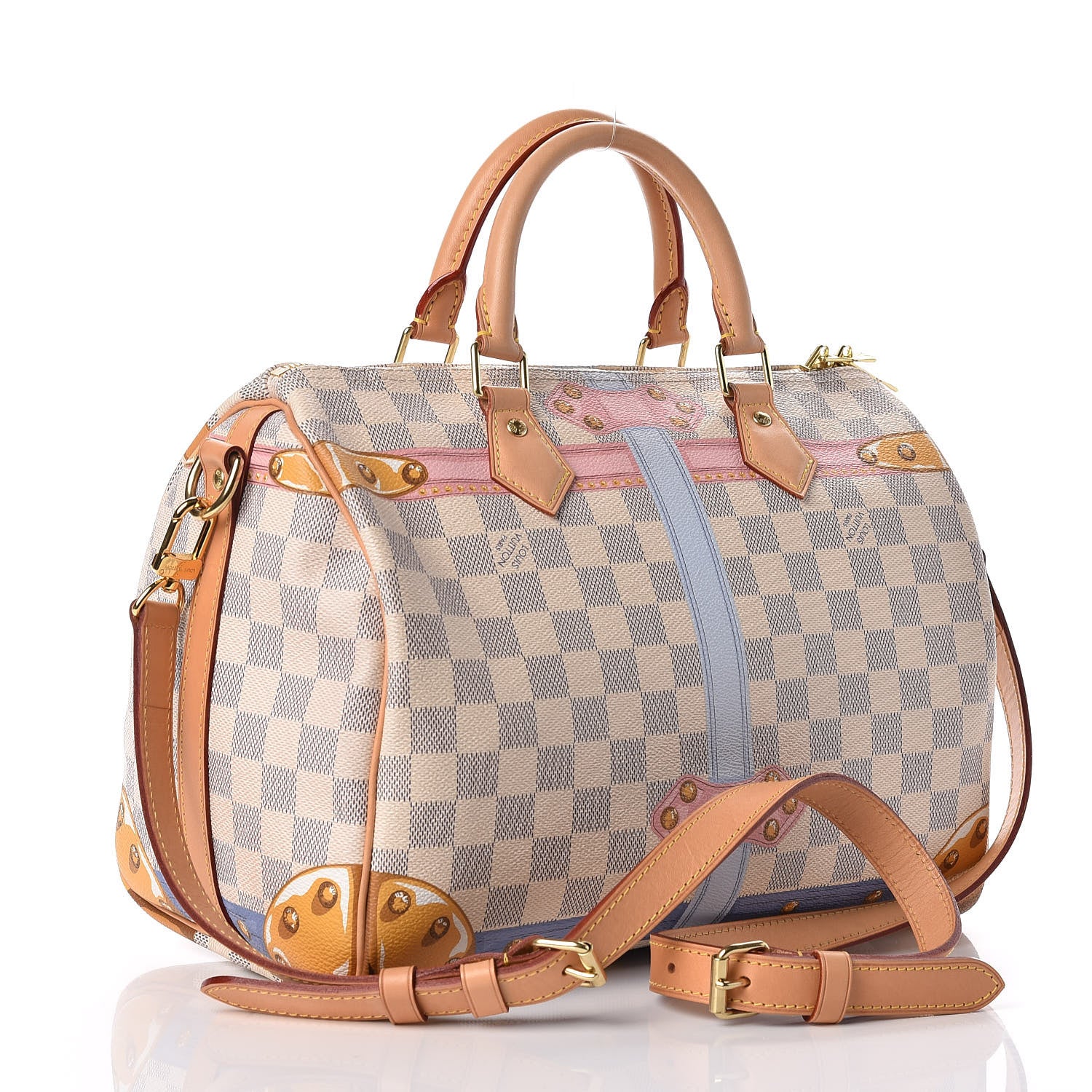 Louis Vuitton Damier Azur Summer Trunks Speedy Bandouliere 30 3 of 12