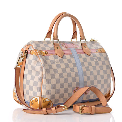 Louis Vuitton Damier Azur Summer Trunks Speedy Bandouliere 30 3 of 12