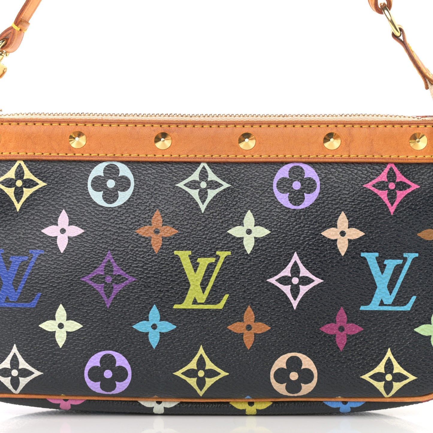 Monogram Multicolor Pochette Accessories Black