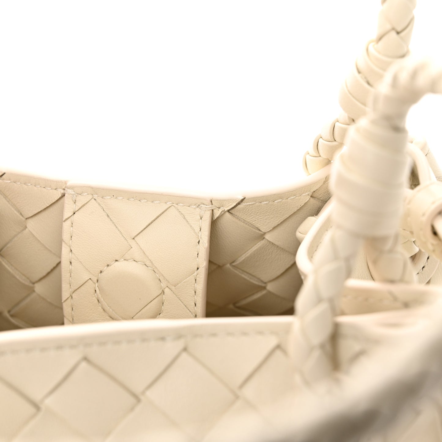 Nappa Intrecciato Small Parachute Shoulder Bag Sea Salt