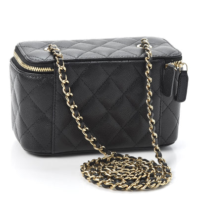 Chanel Caviar Quilted Small Vanity Case With Chain Black 2 of 10