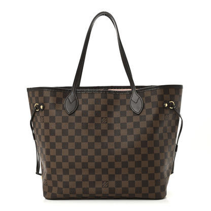 Louis Vuitton Damier Ebene Neo Neverfull MM Rose Ballerine 1 of 10