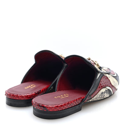 Gucci Snakeskin Womens Princetown Slippers 37.5 Multicolor 4 of 9