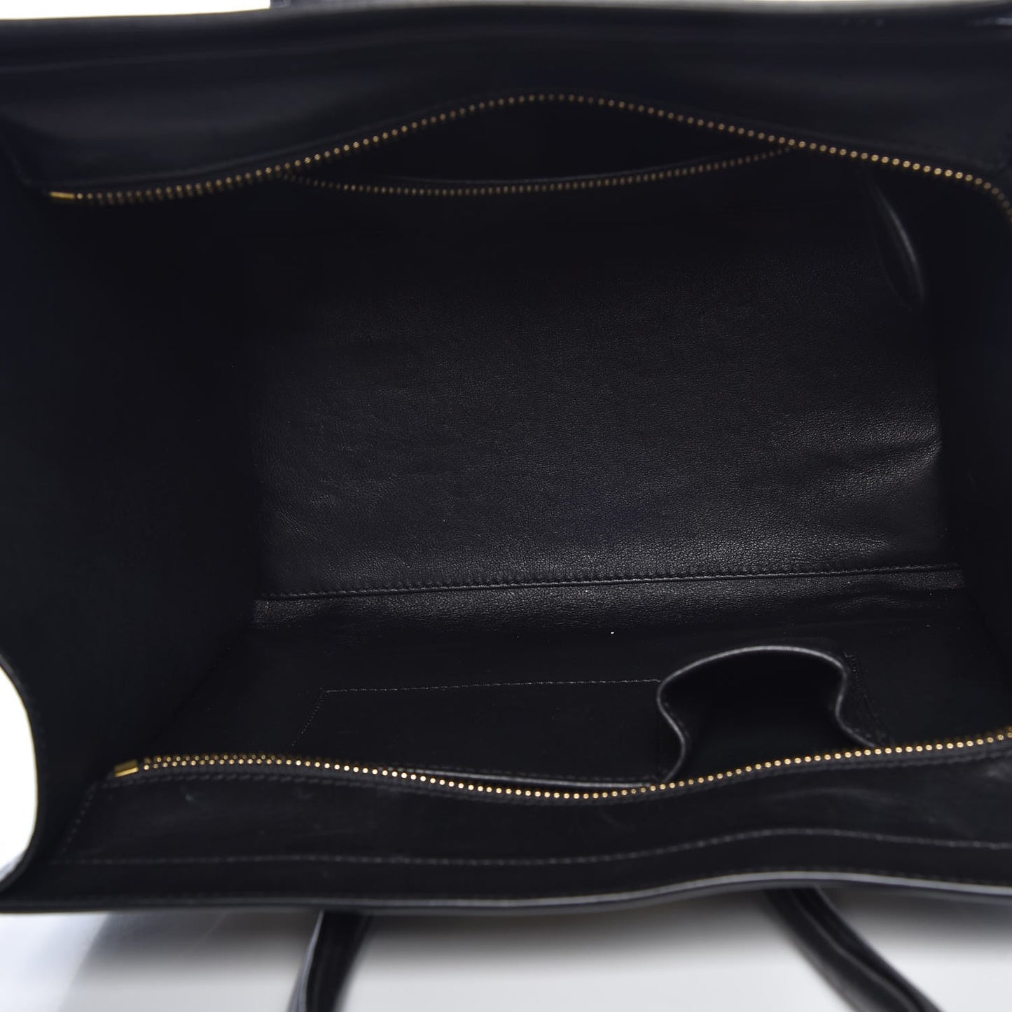 Smooth Calfskin Shrunken Lambskin Mini Bi-Color Luggage Black White