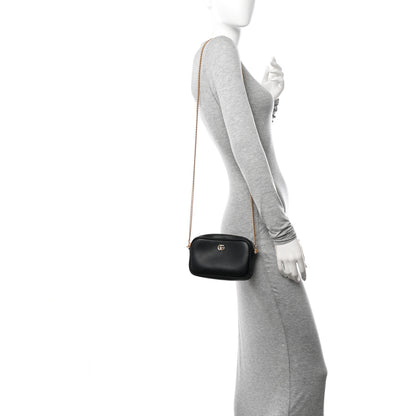 Gucci Dollar Calfskin Super Mini GG Marmont Chain Shoulder Bag Black 2 of 11