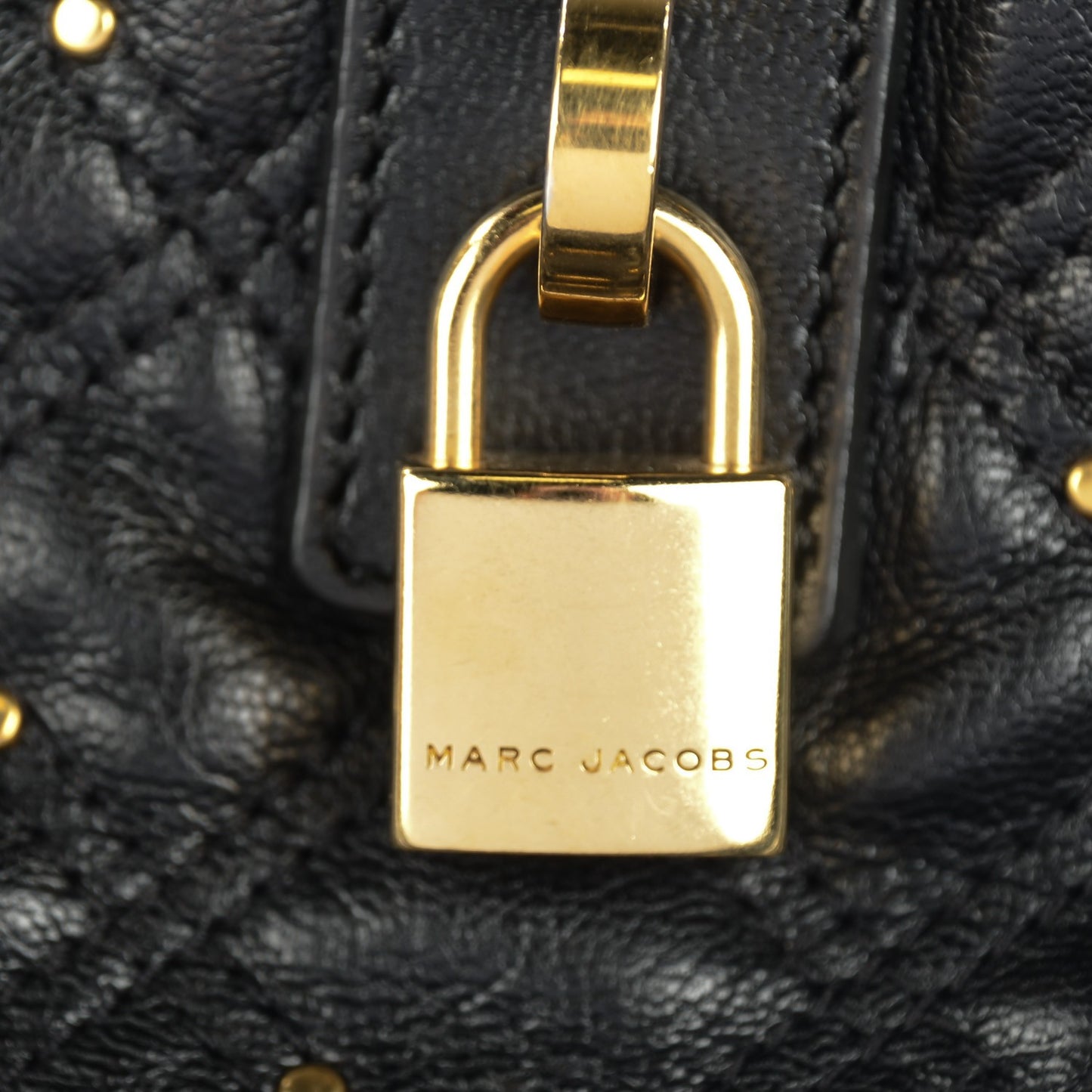 Lambskin Quilted Rio Stardust Satchel Black