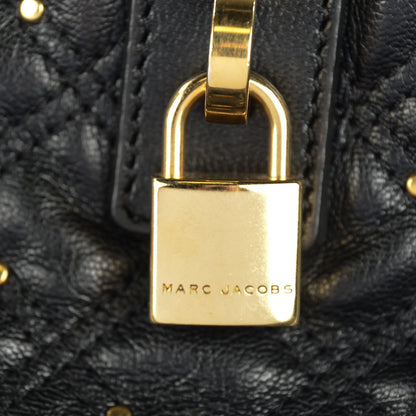 Marc Jacobs Lambskin Quilted Rio Stardust Satchel Black 7 of 9