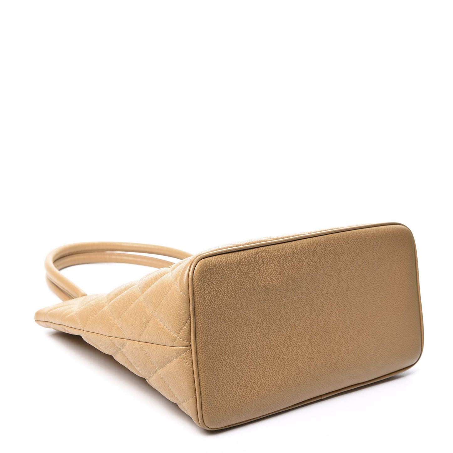 Caviar Quilted Medallion Tote Beige