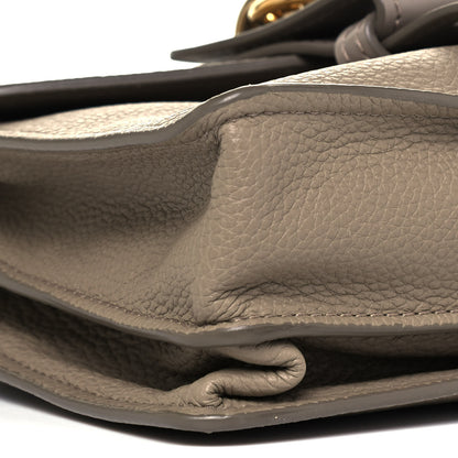 Chloe Shiny Grained Calfskin Small Aby Day Shoulder Bag Motty Grey 8 of 9
