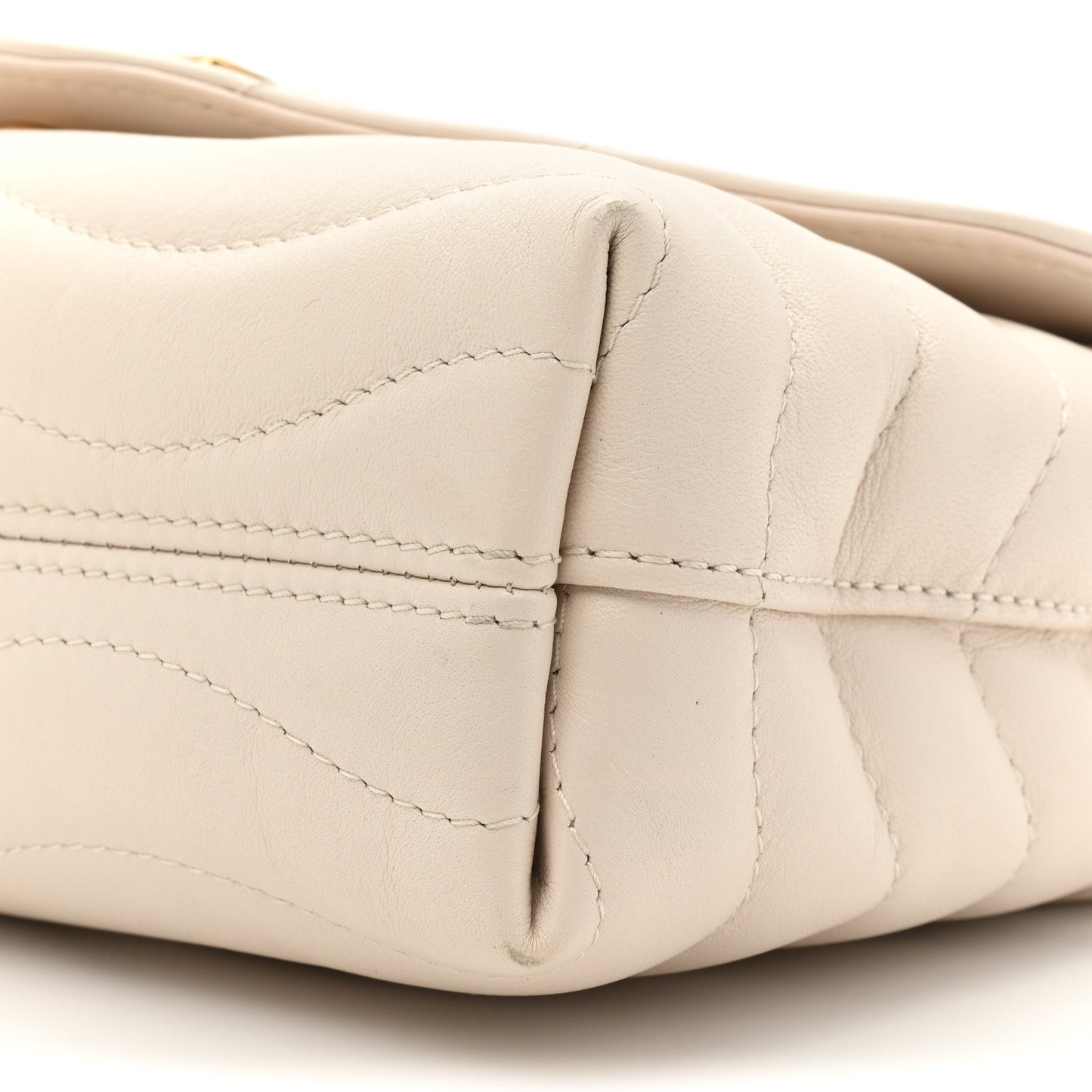 Calfskin LV New Wave Chain Bag Ivory