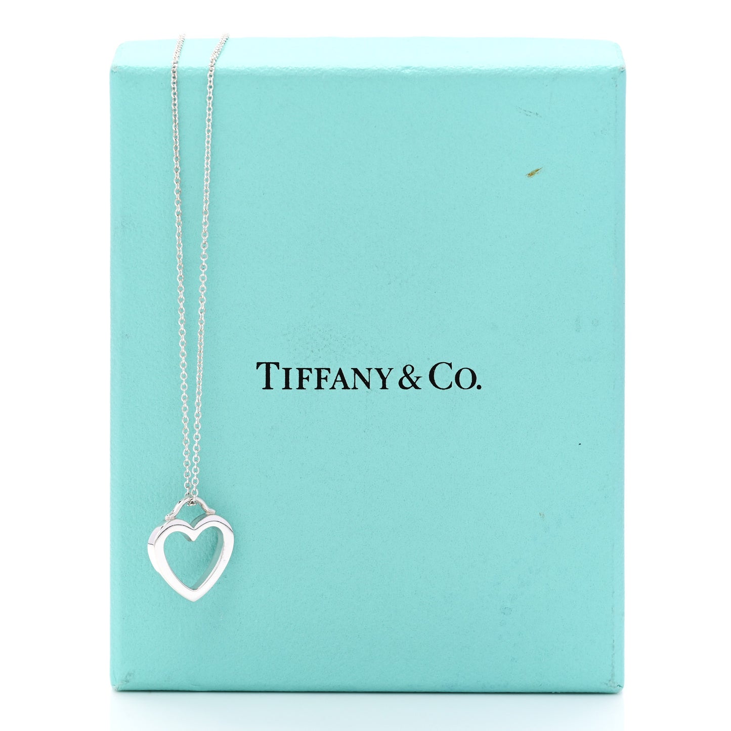 Sterling Silver Open Heart Pendant Necklace