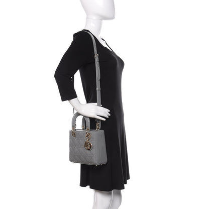 Christian Dior Patent Cannage Small Lady Dior Grey 2 of 10