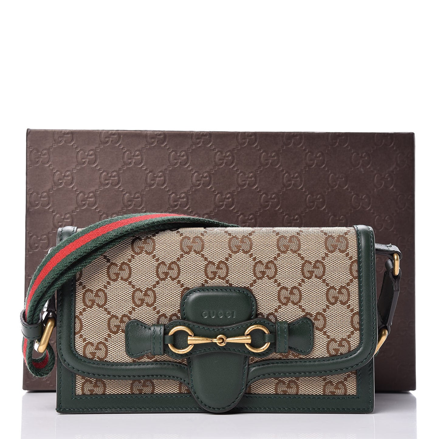 Monogram Lady Web Convertible Wallet Green