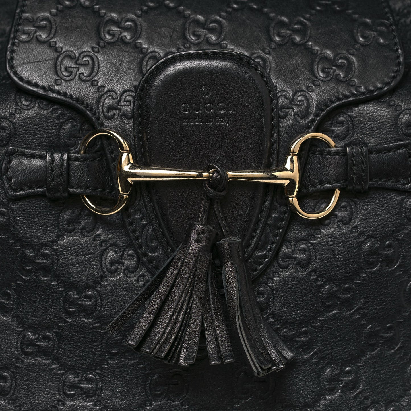 Guccissima Medium Emily Hobo Black