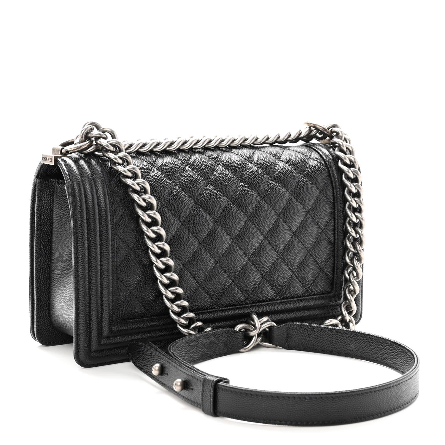 Chanel Caviar Quilted Medium Boy Flap Black 3 of 10