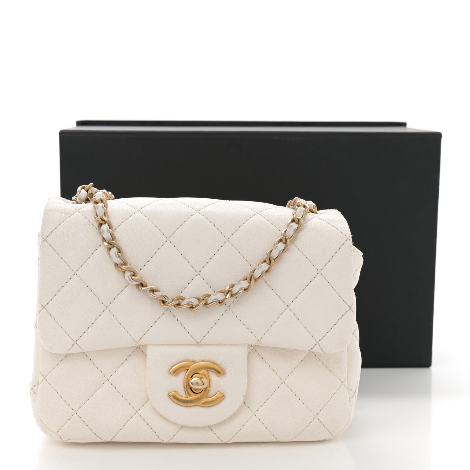 Chanel Lambskin Quilted Mini Pearl Crush Flap White 15 of 15
