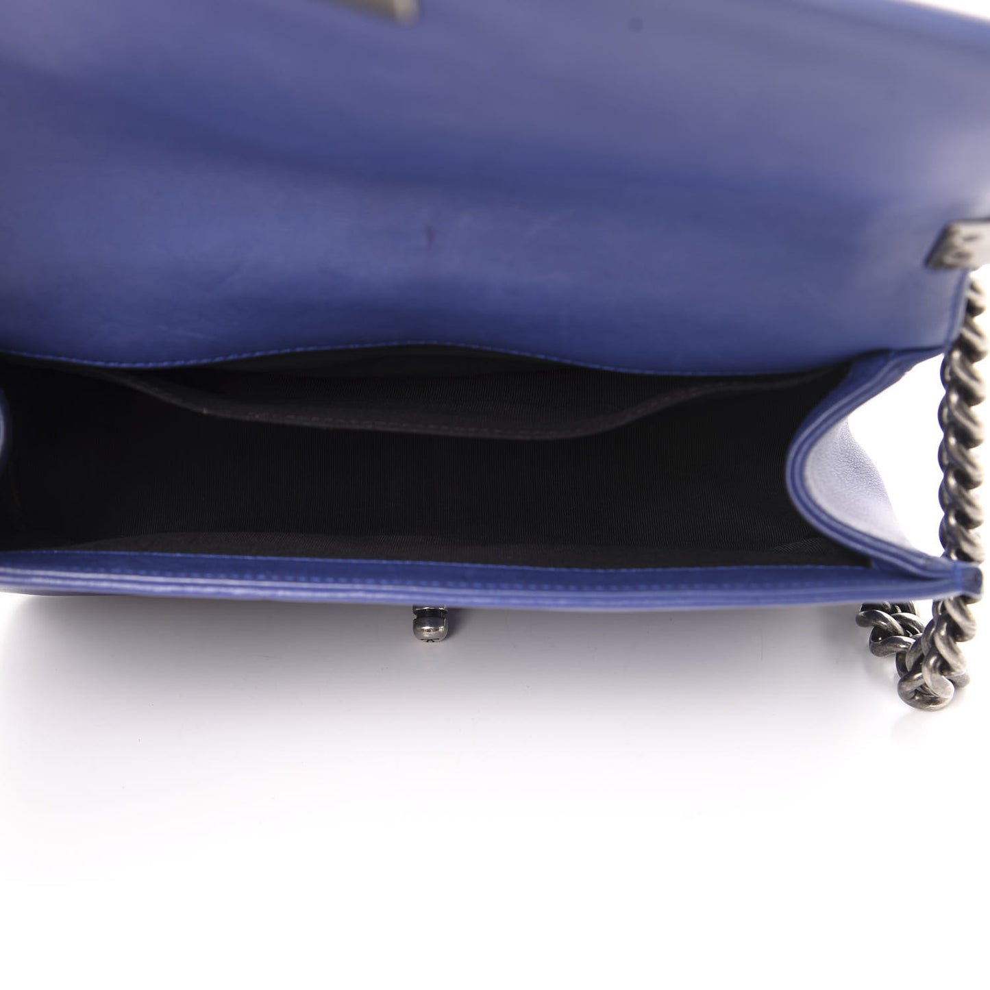 Calfskin Quilted Medium Boy Flap Blue