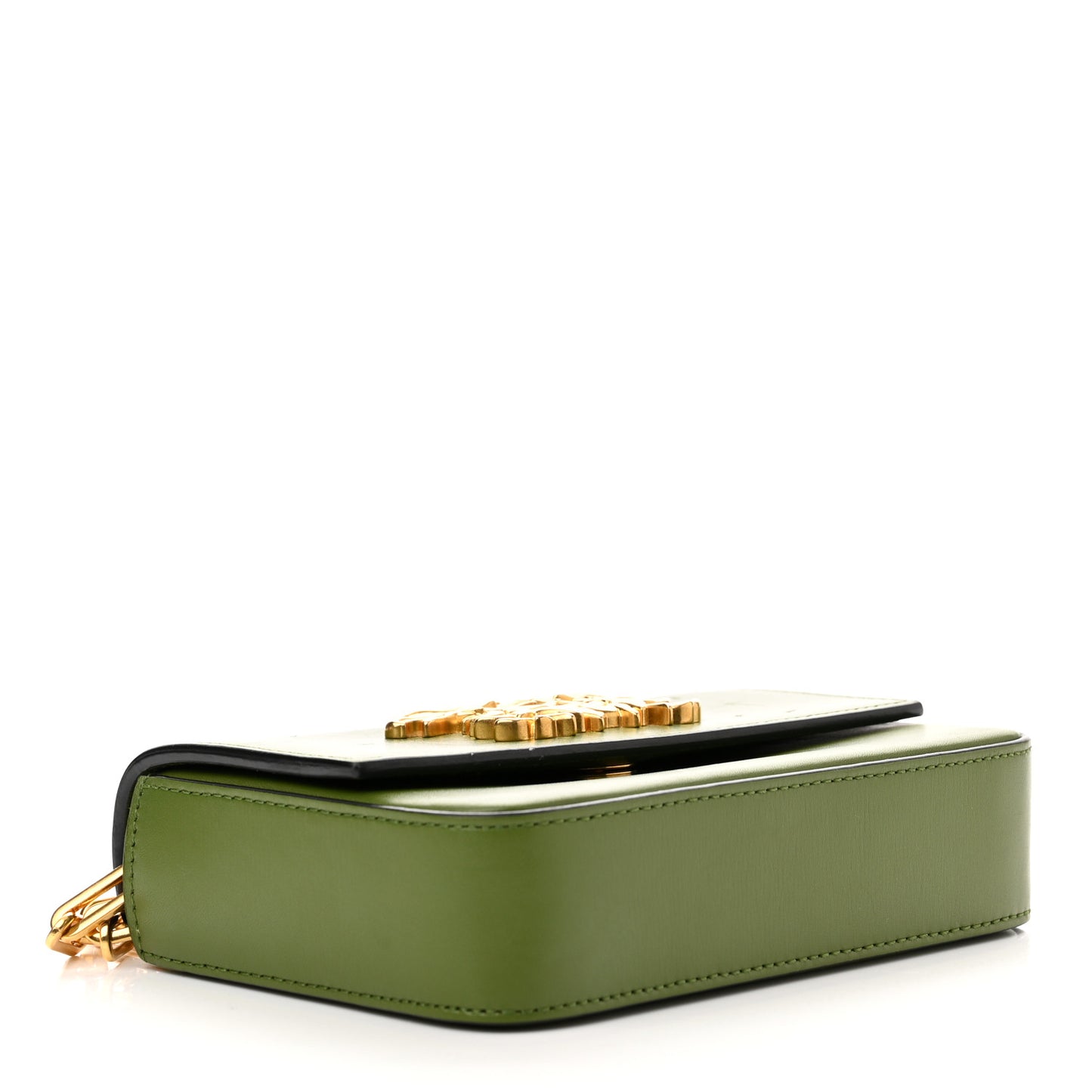 Calfskin Maison Gryphons Chain Shoulder Bag Green