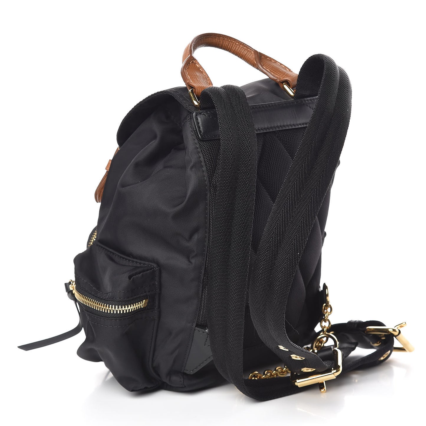 Nylon Small Rucksack Backpack Black