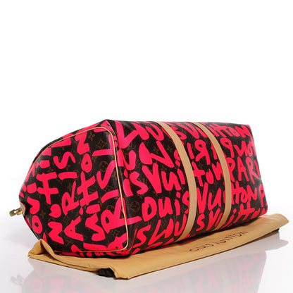 Louis Vuitton Monogram Graffiti Keepall 50 Fuchsia 4 of 7