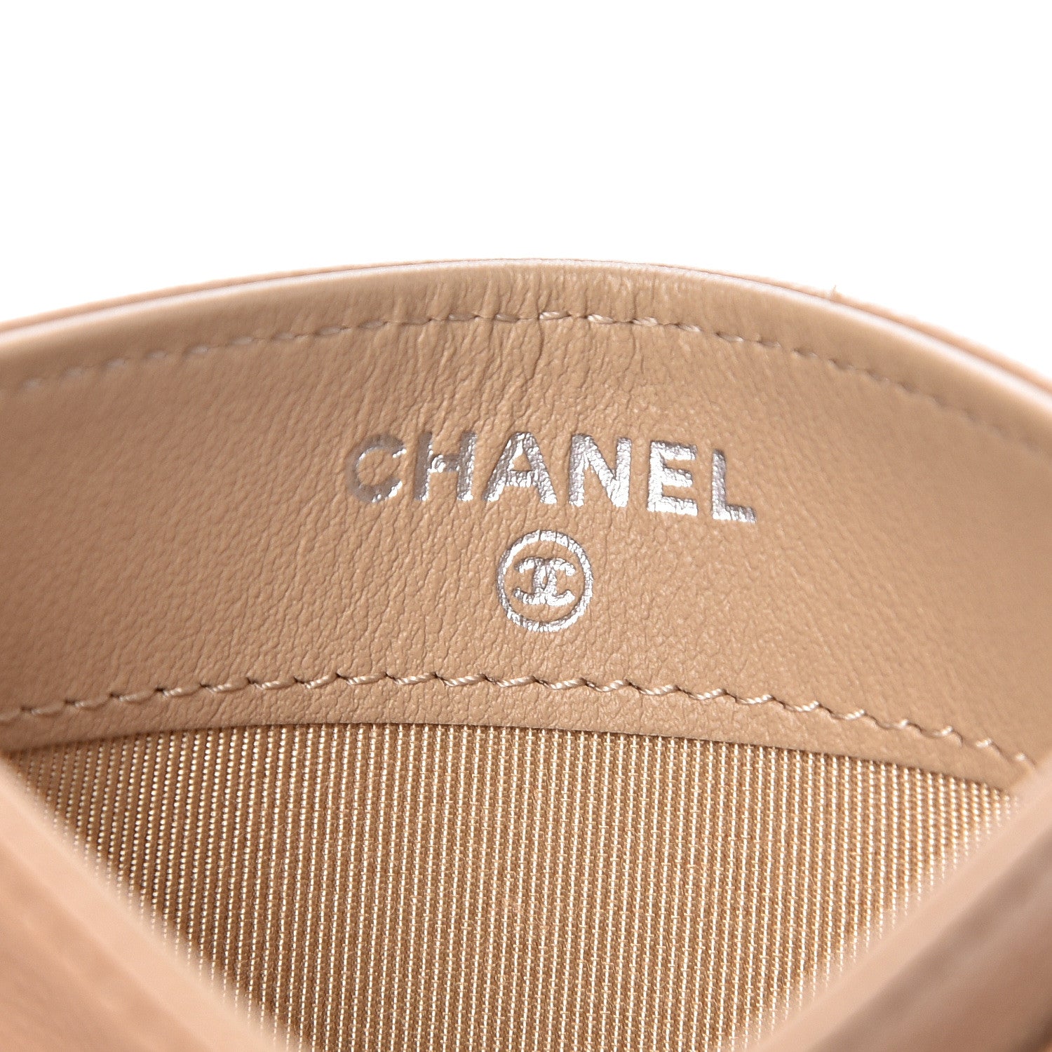 Chanel Caviar Quilted Card Holder Beige 6 of 9