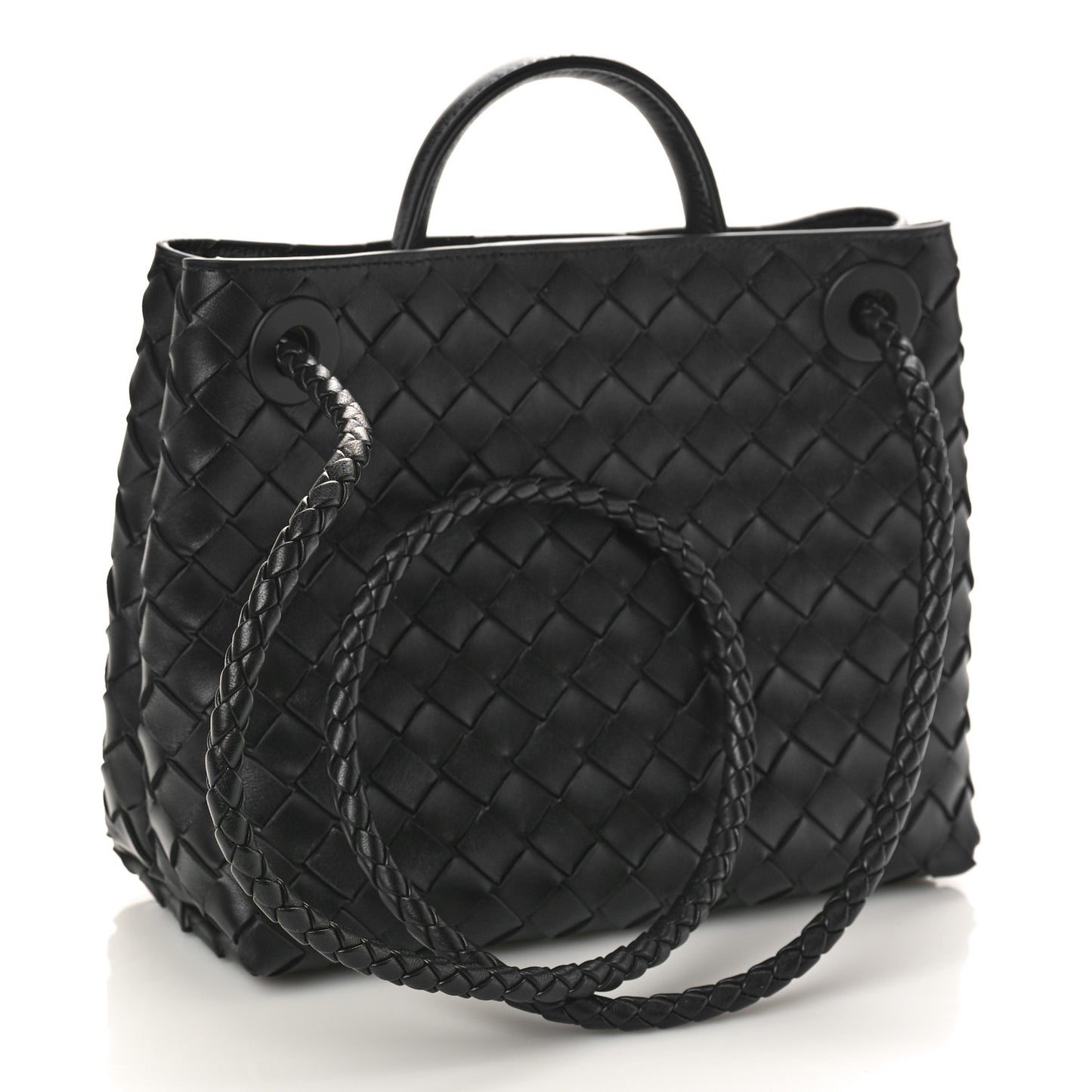 Nappa Intrecciato Small Andiamo Shoulder Bag Black