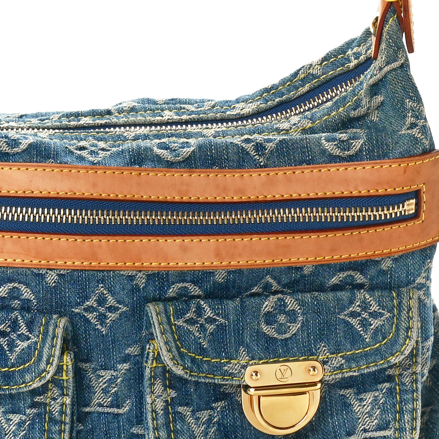 Monogram Denim Baggy PM Blue