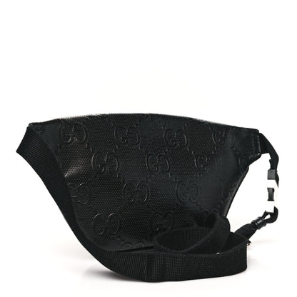 Gucci Calfskin GG Tennis Embossed Belt Bag Black 3 of 11