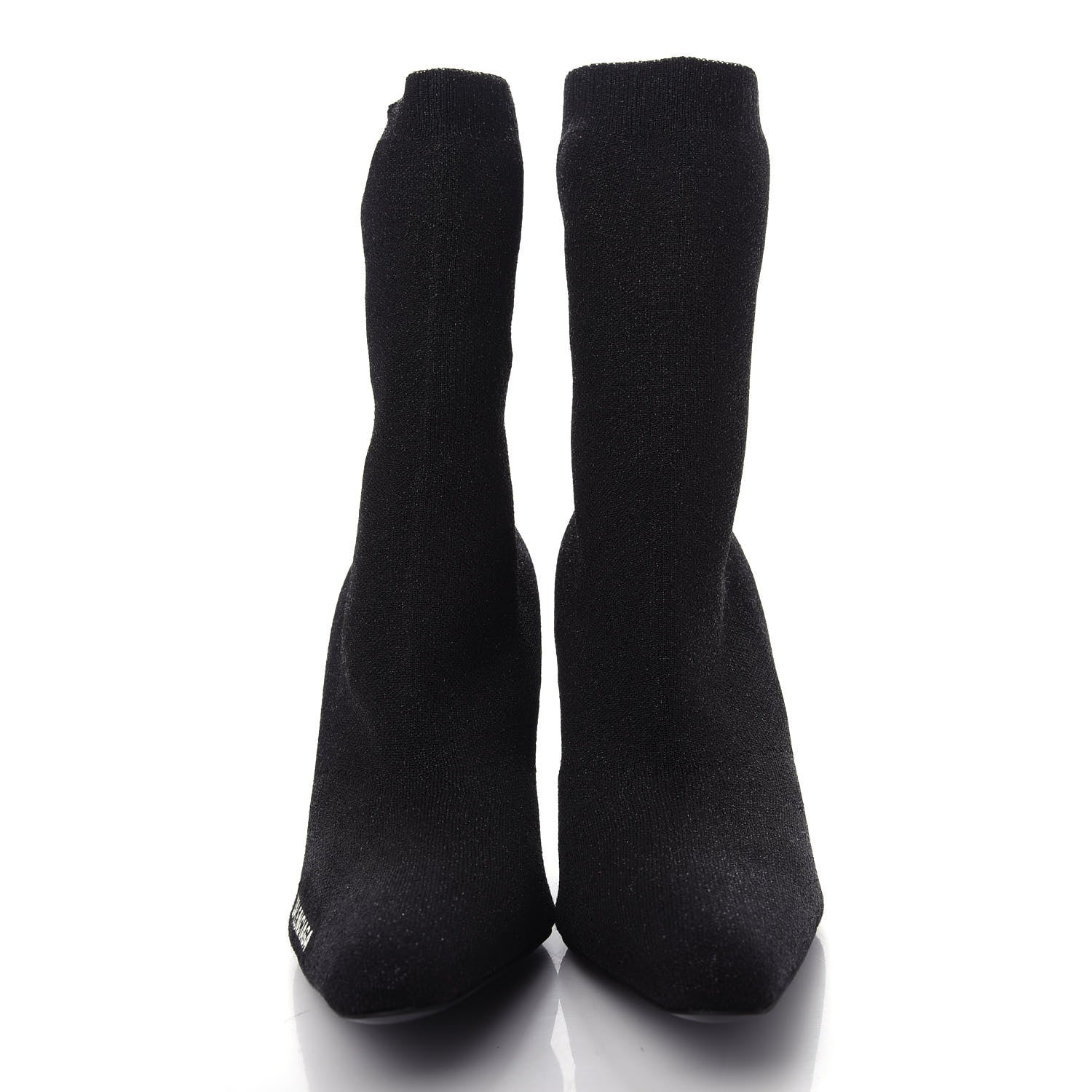 Balenciaga Knit Round Toe Knife Booties 36 Black 5 of 8